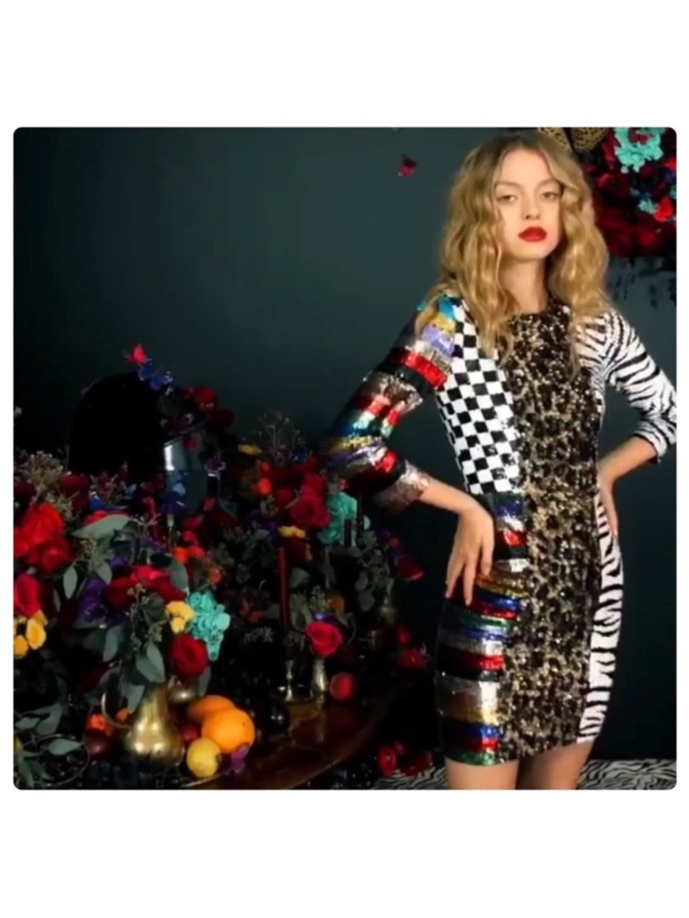 ALICE + OLIVIA Jae Multicolored Sequin Sheath Dress - Picture 7 of 9